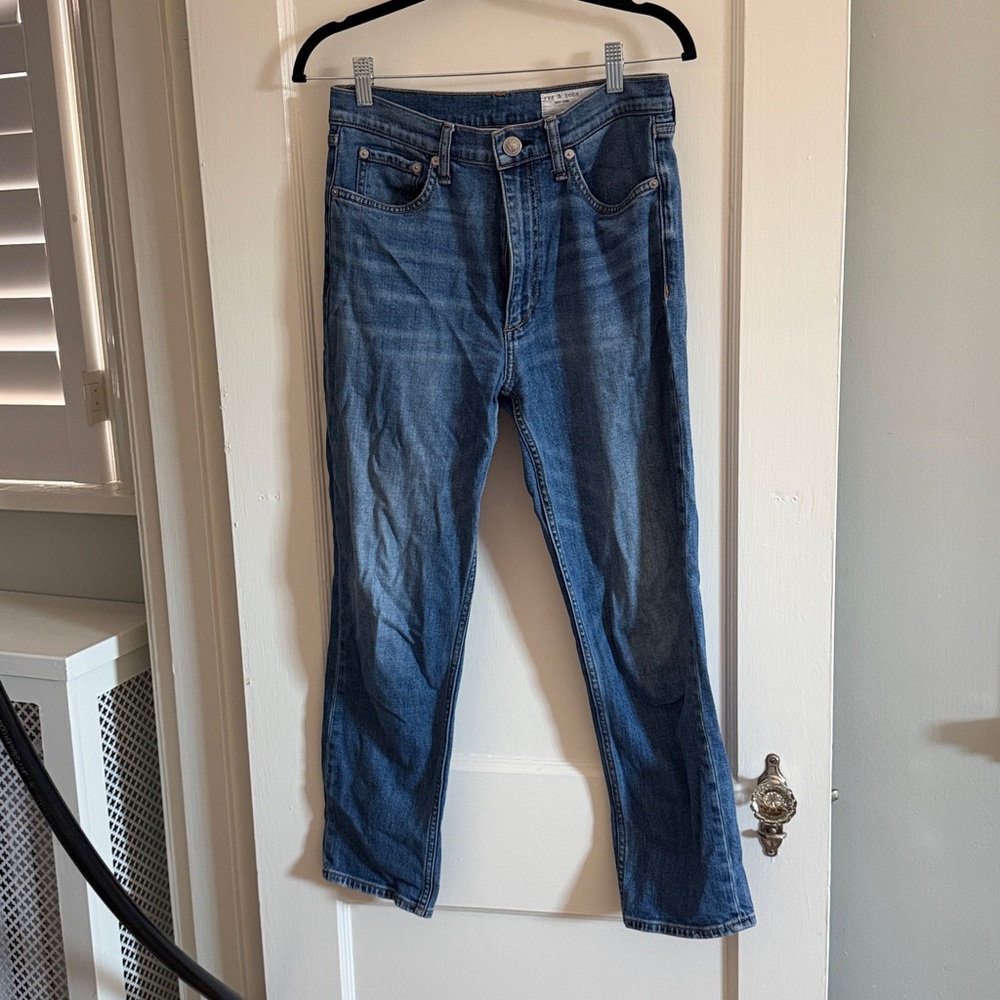 Rag & Bone Wren Slim Charlock High Rise Comfort Stretch Jean Blue 28